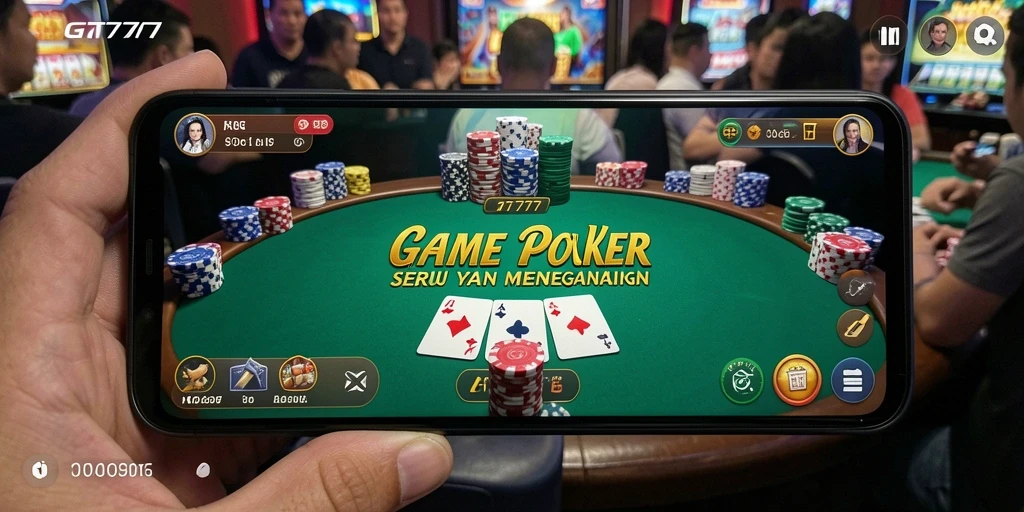 Screenshot gameplay GT777 menampilkan aksi seru permainan poker.