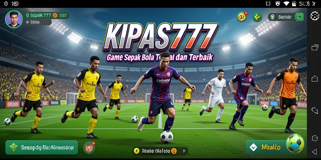 Tampilan gameplay mendebarkan dalam KIPAS777 yang penuh aksi sepak bola.