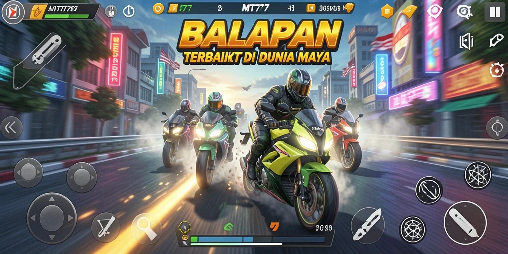 Gameplay balapan motor yang mendebarkan dan realistis di MT777.