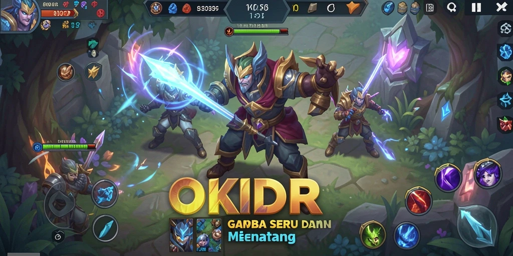Screenshot gameplay OKIDR yang menampilkan aksi seru di medan perang.