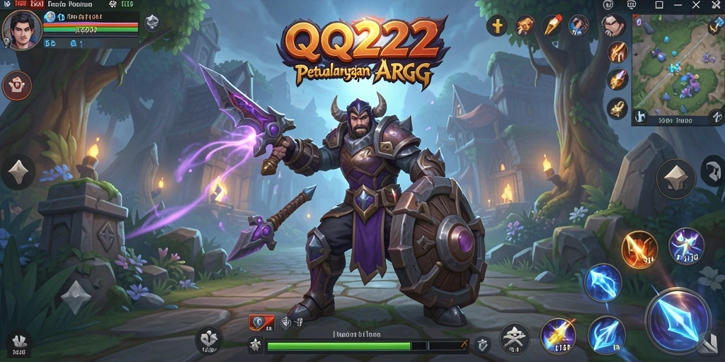 Tampilan dinamis dan menegangkan dari gameplay ARPG QQ222.