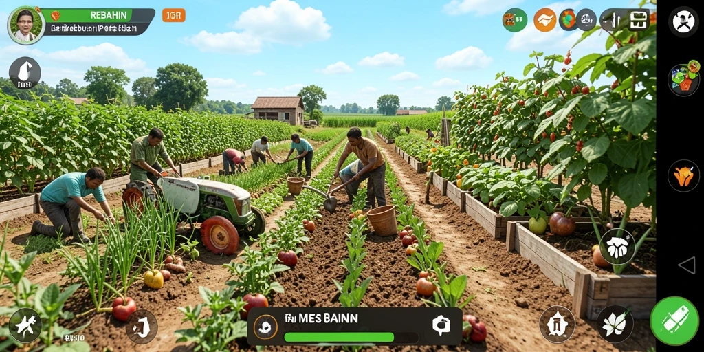 Gameplay pertanian yang mengasyikkan dan interaktif.