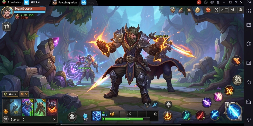 Screenshot gameplay RP79 dengan aksi pertempuran yang epic.