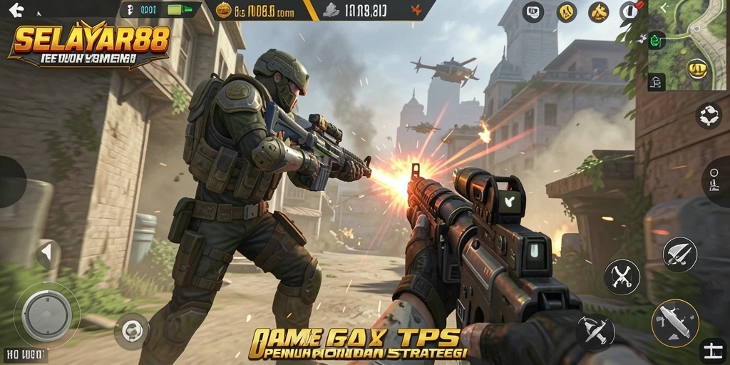Tampilkan gameplay intens dalam <strong>SELAYAR88</strong> sebagai game TPS.