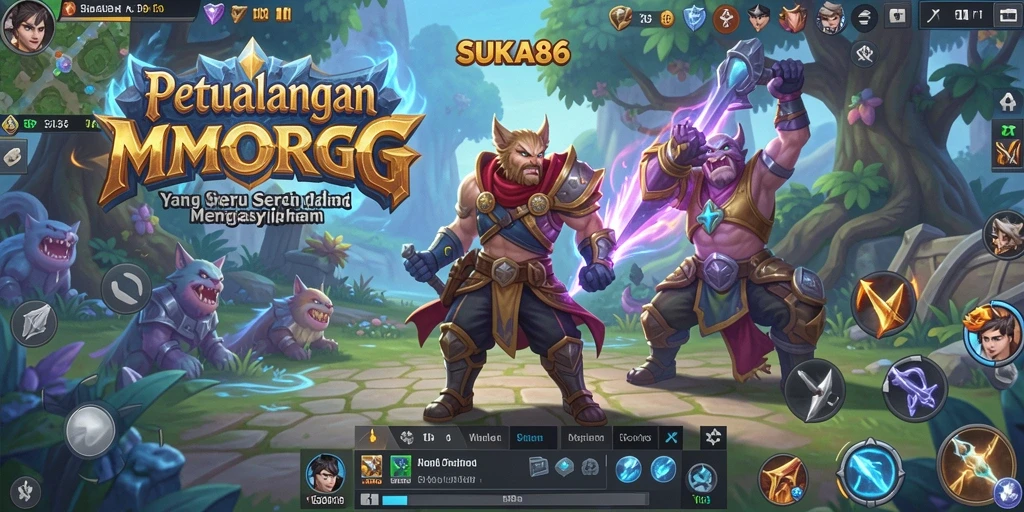 Tampilan gameplay seru dan mendebarkan dalam SUKA86, MMORPG yang menarik.