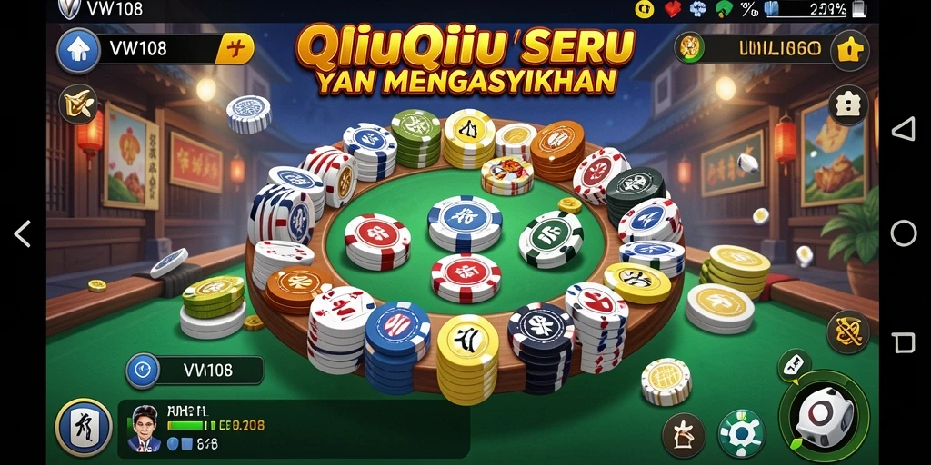 Screenshot dari gameplay QiuQiu yang seru di VW108.